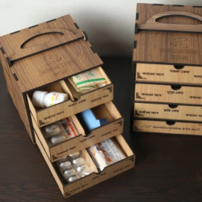 Wooden Medicine Box